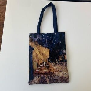 Artistic Tote Bag with Starry Night Design
